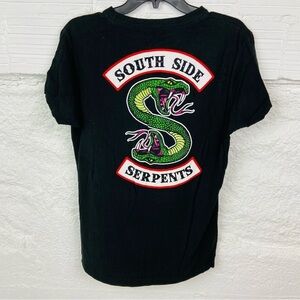 RIVERDALE black SOUTH SIDE SERPENTS snake short sleeve cotton shirt size 2X